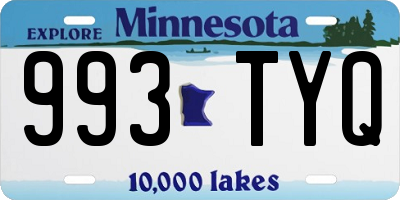 MN license plate 993TYQ