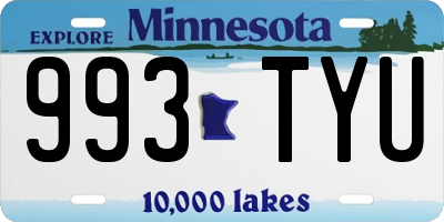 MN license plate 993TYU