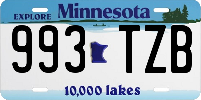 MN license plate 993TZB