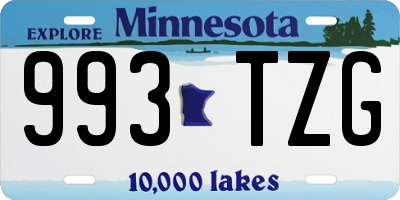 MN license plate 993TZG