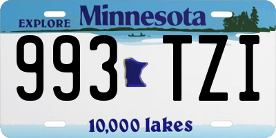 MN license plate 993TZI