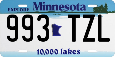 MN license plate 993TZL