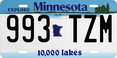MN license plate 993TZM