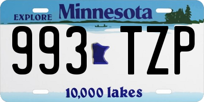 MN license plate 993TZP