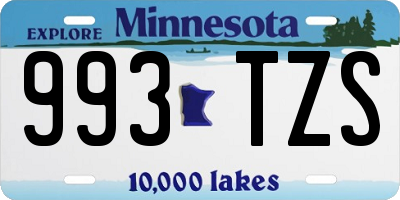 MN license plate 993TZS