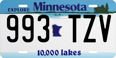 MN license plate 993TZV