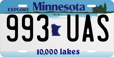 MN license plate 993UAS