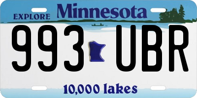 MN license plate 993UBR