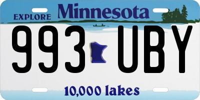 MN license plate 993UBY
