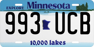 MN license plate 993UCB