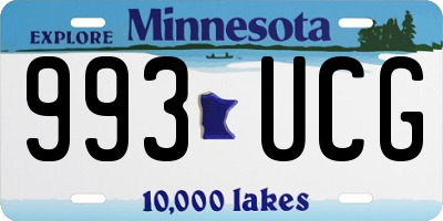 MN license plate 993UCG