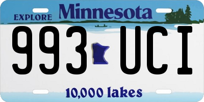 MN license plate 993UCI