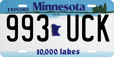 MN license plate 993UCK