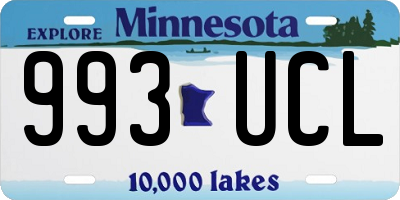 MN license plate 993UCL