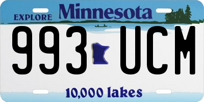 MN license plate 993UCM