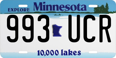 MN license plate 993UCR