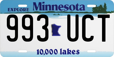 MN license plate 993UCT