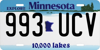 MN license plate 993UCV