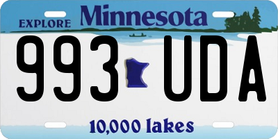 MN license plate 993UDA