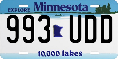 MN license plate 993UDD