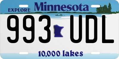 MN license plate 993UDL