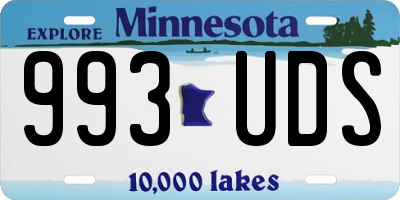 MN license plate 993UDS