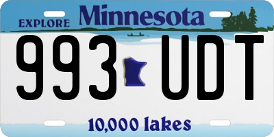 MN license plate 993UDT