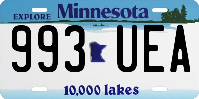 MN license plate 993UEA