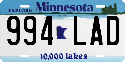 MN license plate 994LAD