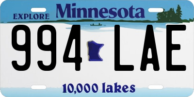 MN license plate 994LAE