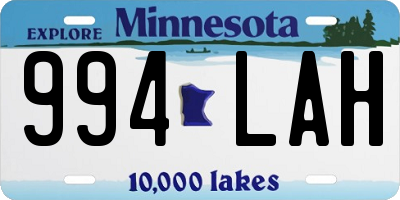 MN license plate 994LAH