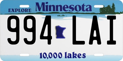 MN license plate 994LAI