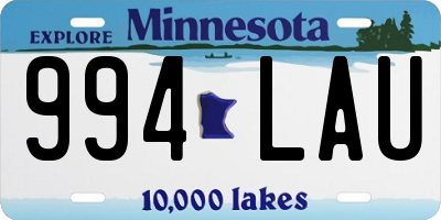 MN license plate 994LAU