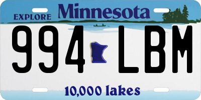 MN license plate 994LBM