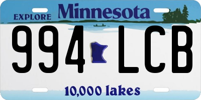 MN license plate 994LCB
