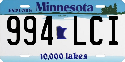 MN license plate 994LCI