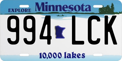 MN license plate 994LCK