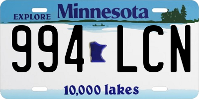 MN license plate 994LCN