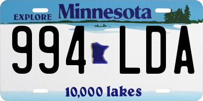 MN license plate 994LDA