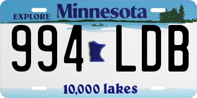 MN license plate 994LDB