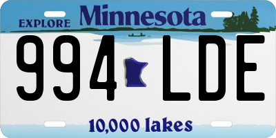 MN license plate 994LDE
