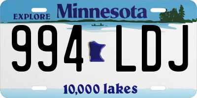 MN license plate 994LDJ