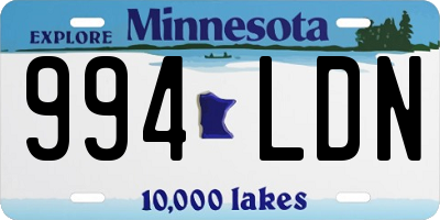 MN license plate 994LDN