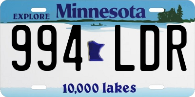 MN license plate 994LDR