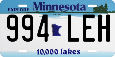 MN license plate 994LEH