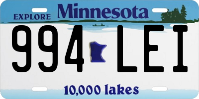 MN license plate 994LEI