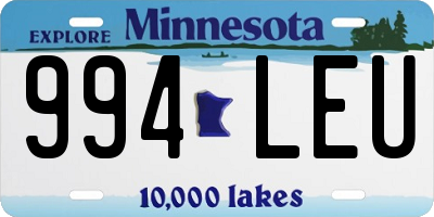 MN license plate 994LEU