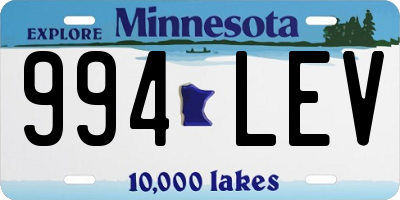 MN license plate 994LEV