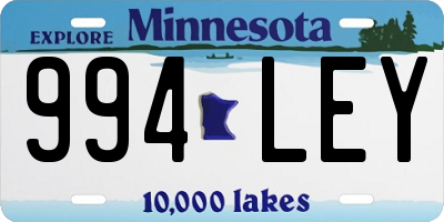 MN license plate 994LEY