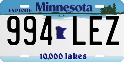 MN license plate 994LEZ
